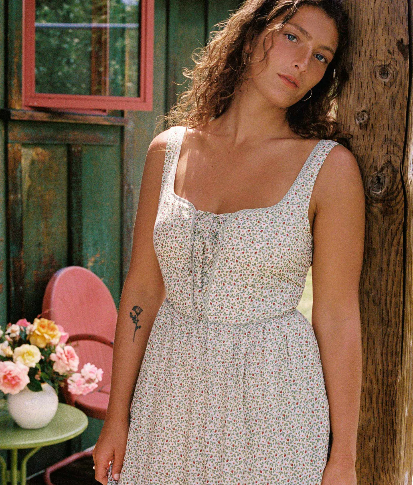 Dresses^Christy Dawn The Adele Dress Creme Strawberry