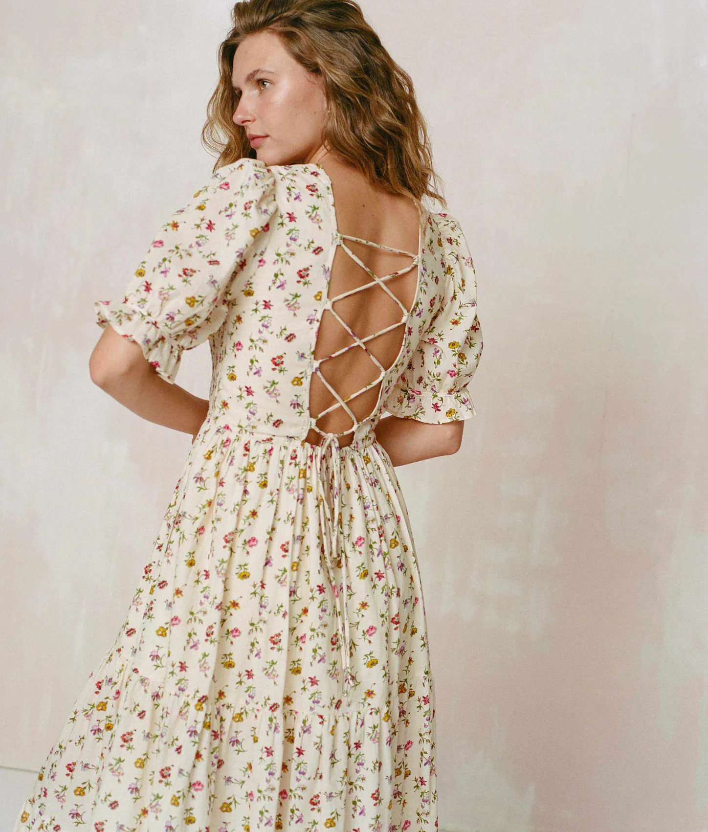 Dresses^Christy Dawn The Amalia Dress Cream Garden