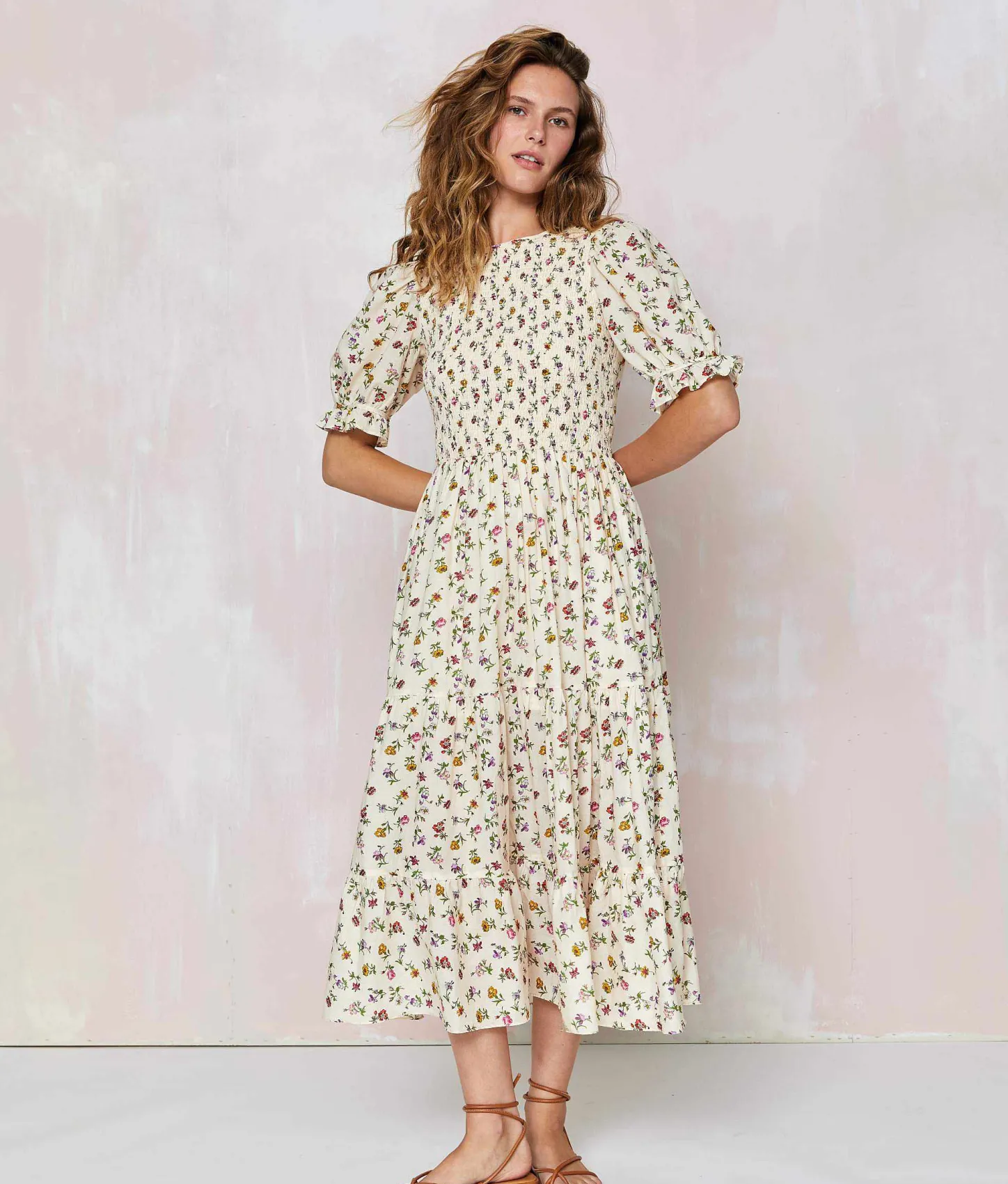 Dresses^Christy Dawn The Amalia Dress Cream Garden