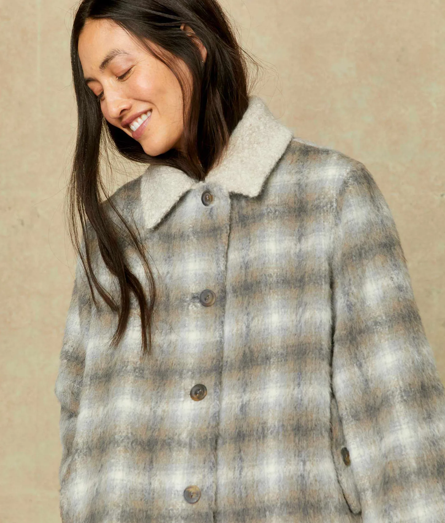 Dresses^Christy Dawn The Annika Jacket Pewter Plaid