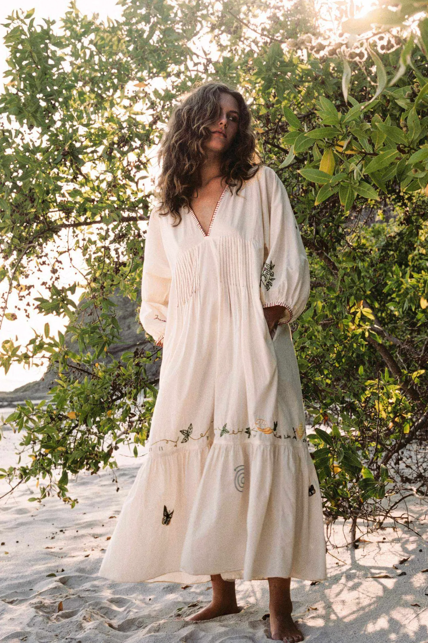 Dresses^Christy Dawn The Antonia Dress Ecru