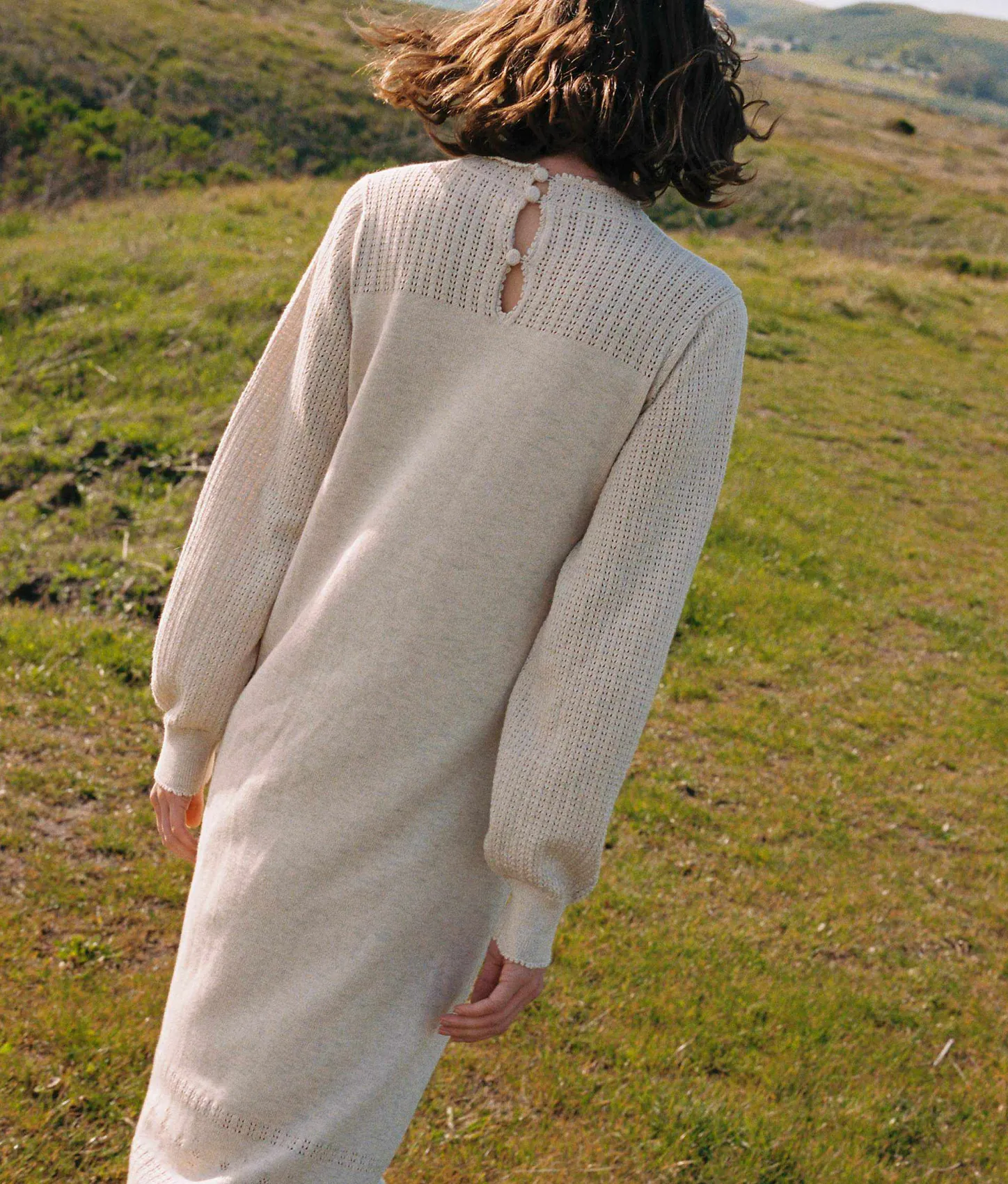 Dresses^Christy Dawn The Ashton Sweater Dress Natural Pointelle