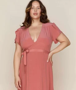 Dresses^Christy Dawn The Autumn Dress Dusty Rose Silk