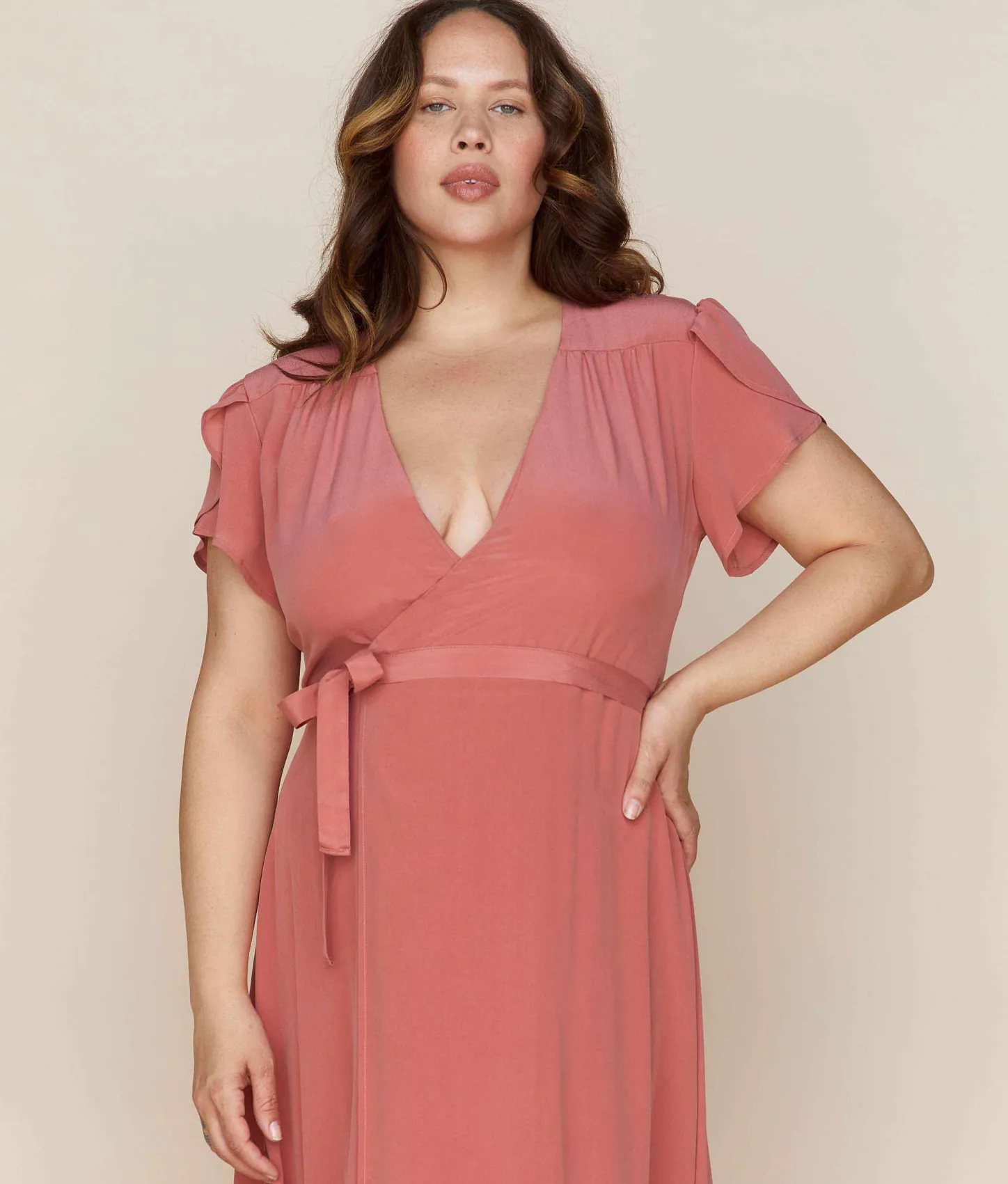 Dresses^Christy Dawn The Autumn Dress Dusty Rose Silk