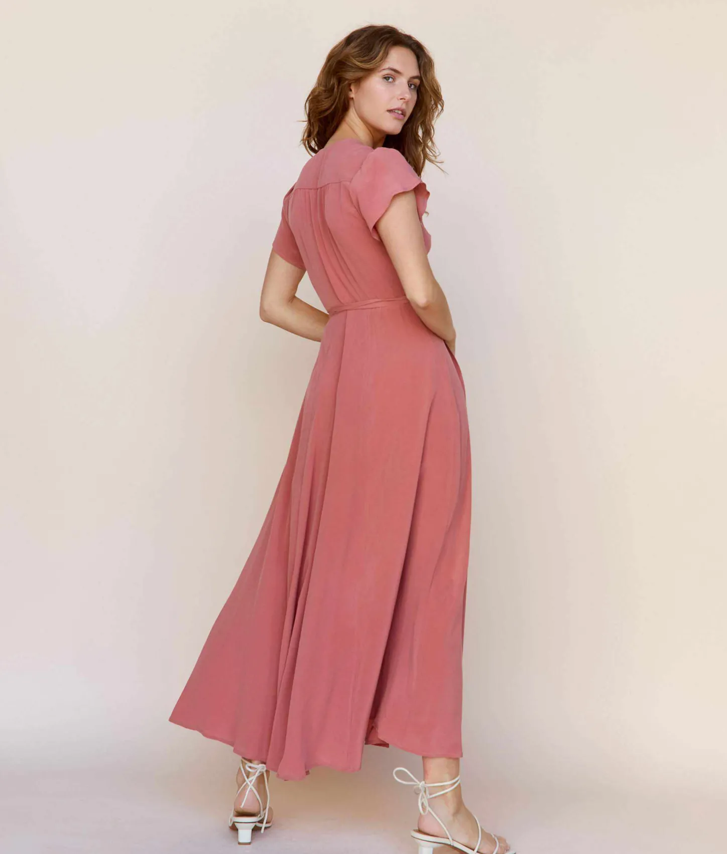 Dresses^Christy Dawn The Autumn Dress Dusty Rose Silk