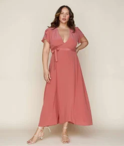 Dresses^Christy Dawn The Autumn Dress Dusty Rose Silk