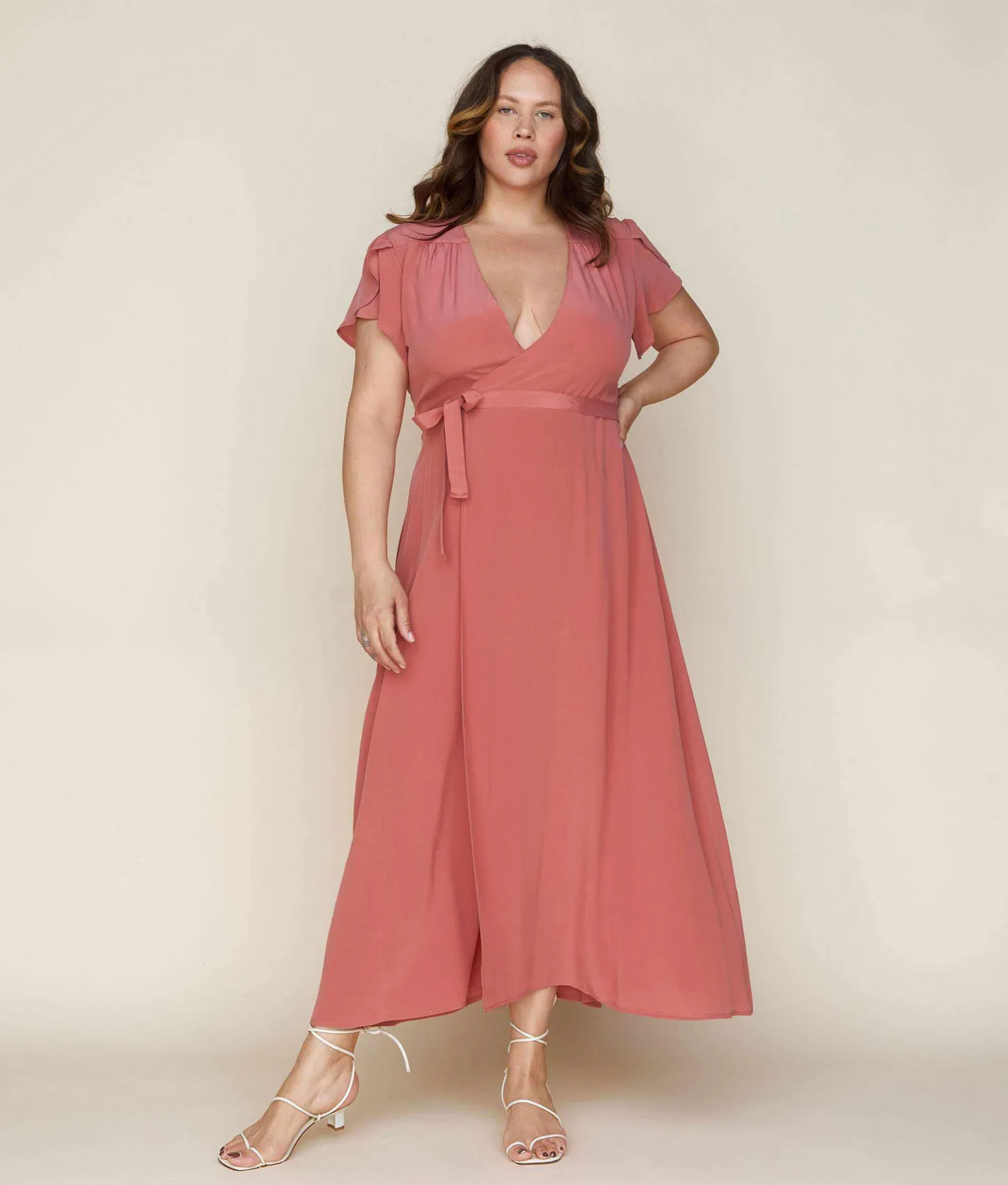Dresses^Christy Dawn The Autumn Dress Dusty Rose Silk