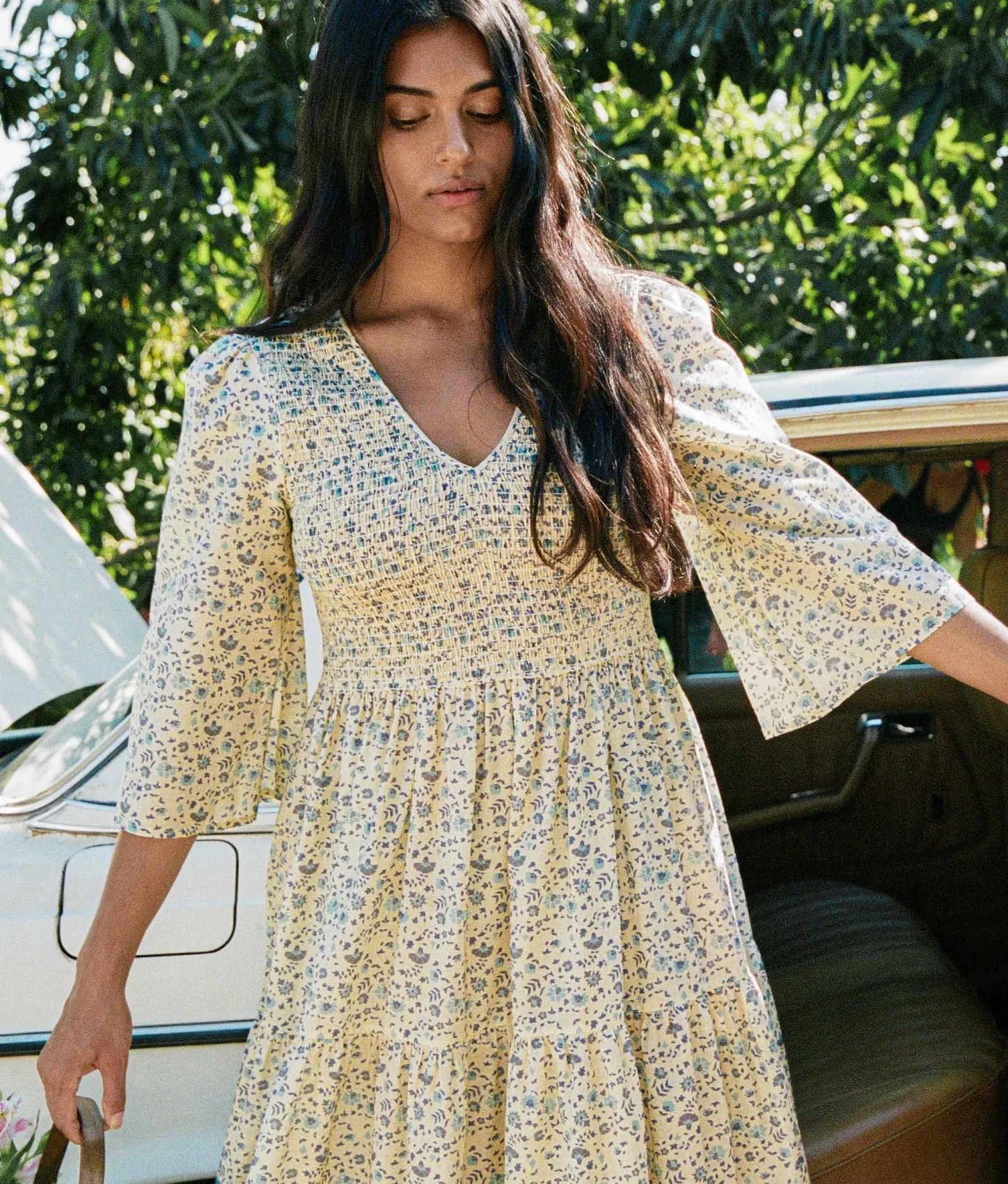 Dresses^Christy Dawn The Basil Dress Petites Larkspur Ditsy Field Silk-Cotton