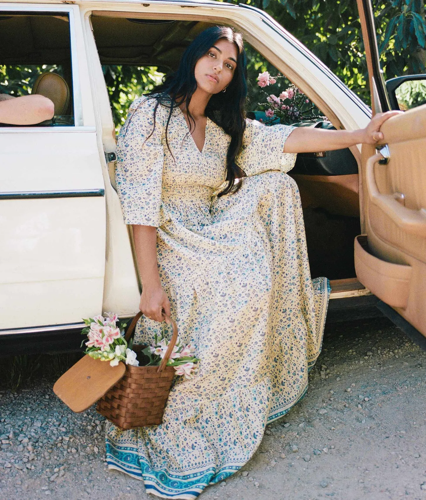 Dresses^Christy Dawn The Basil Dress Petites Larkspur Ditsy Field Silk-Cotton