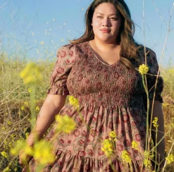 Extended Sizing^Christy Dawn The Brooklyn Dress Extended Plum Flora