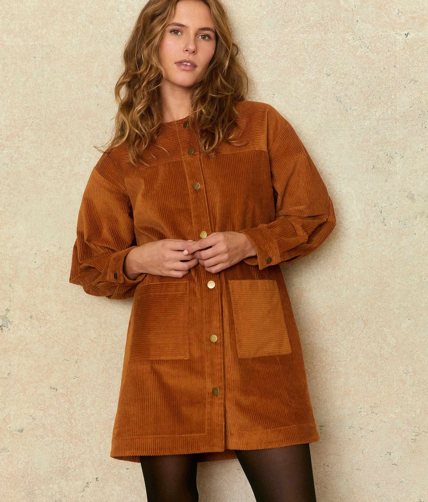 Dresses^Christy Dawn The Candice Dress Cognac Corduroy