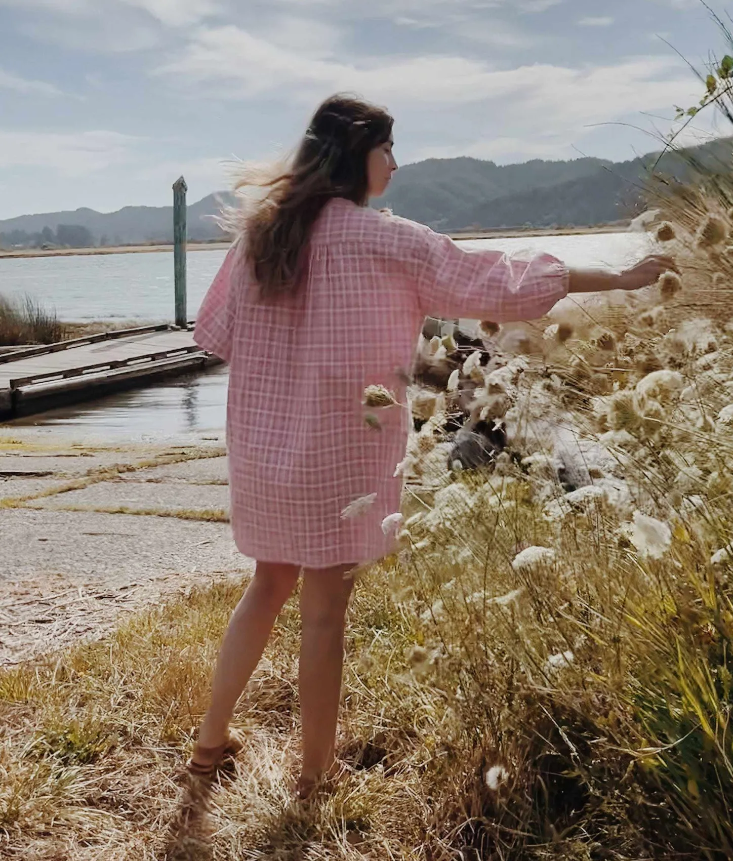 Dresses^Christy Dawn The Cheyene Dress Rose Basketweave