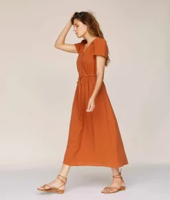 Dresses^Christy Dawn The Dawn Dress Rust Gauze