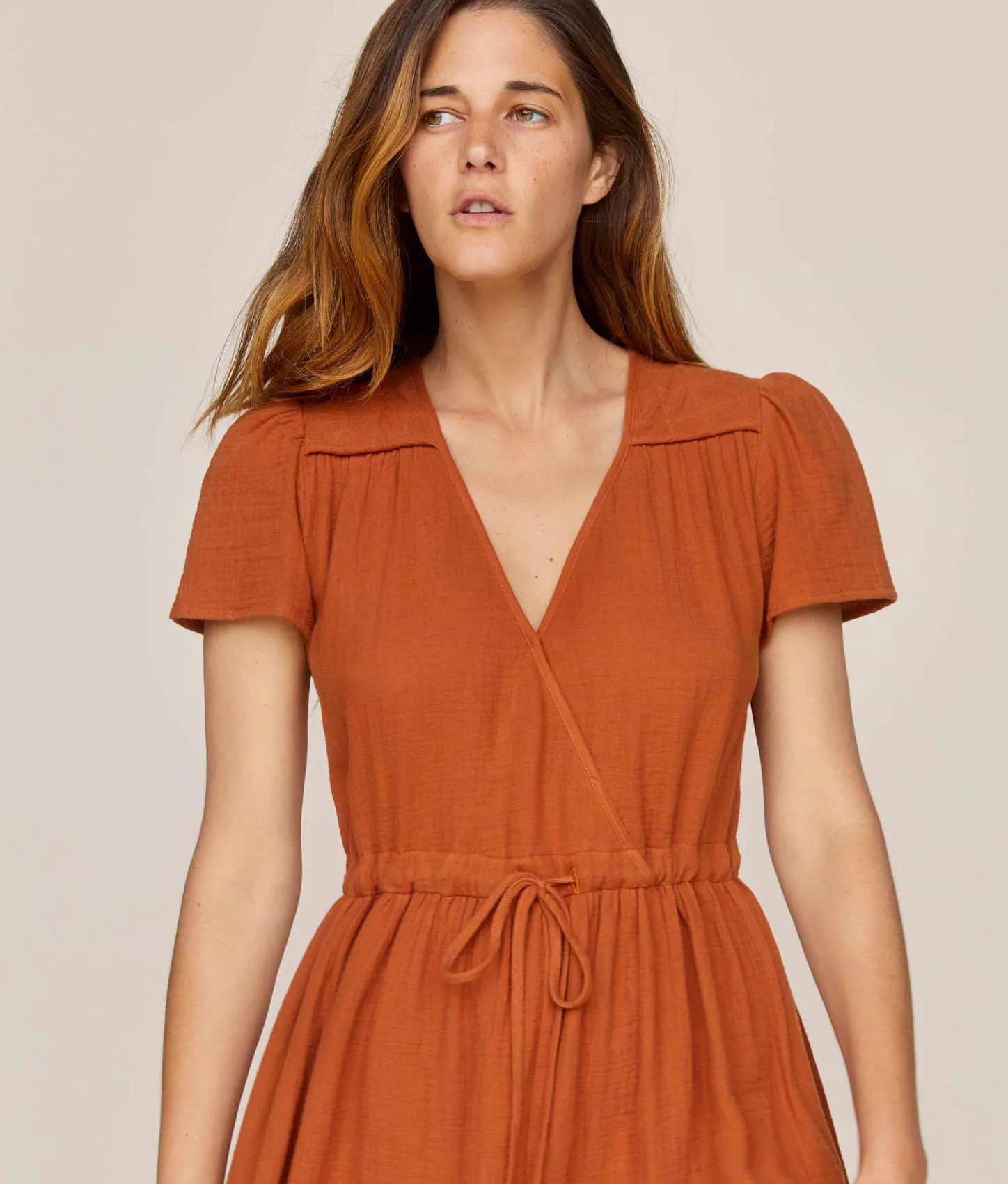 Dresses^Christy Dawn The Dawn Dress Rust Gauze