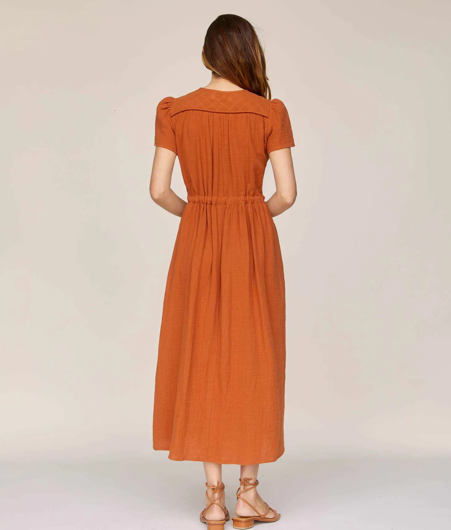 Dresses^Christy Dawn The Dawn Dress Rust Gauze