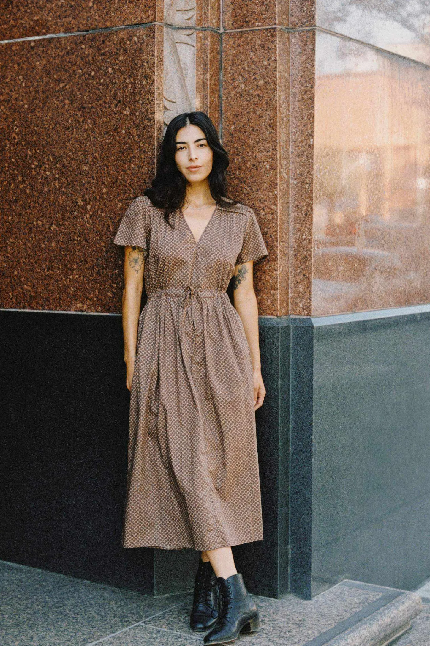 Dresses^Christy Dawn The Dawn Dress Petites Geo Ditsy Hickory