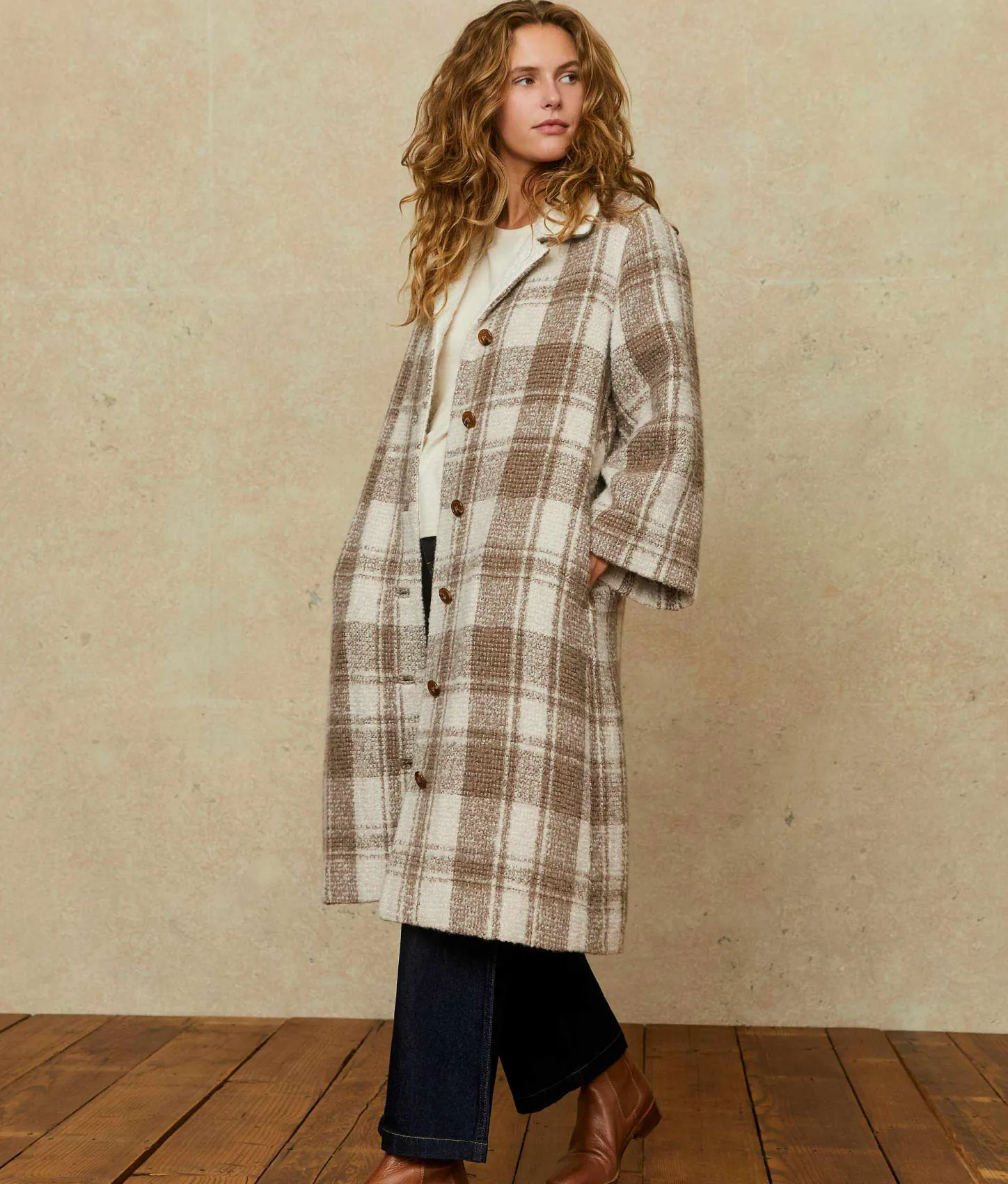 Dresses^Christy Dawn The Eleanor Coat Oat Plaid