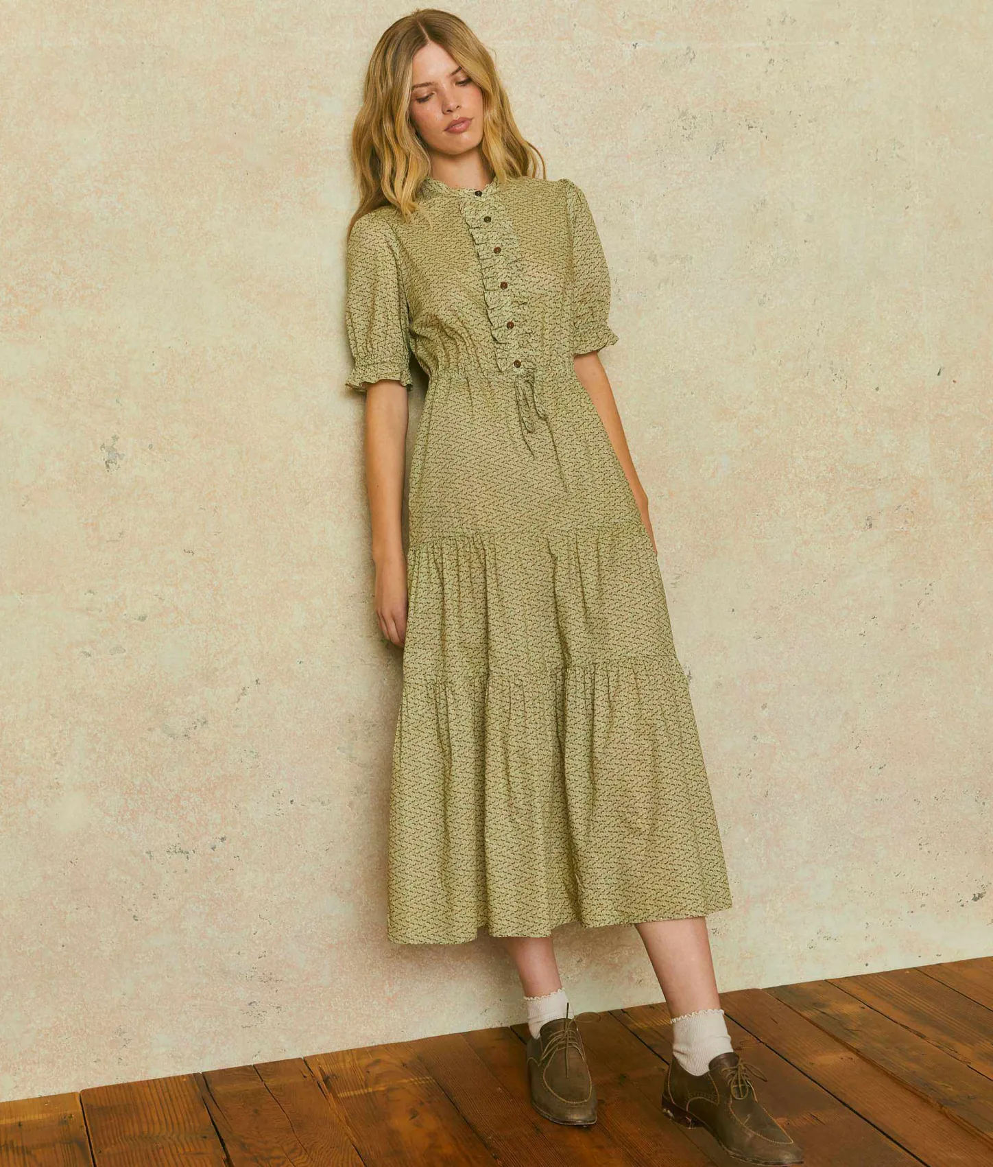 Dresses^Christy Dawn The Elle Dress Geo Ditsy Sage