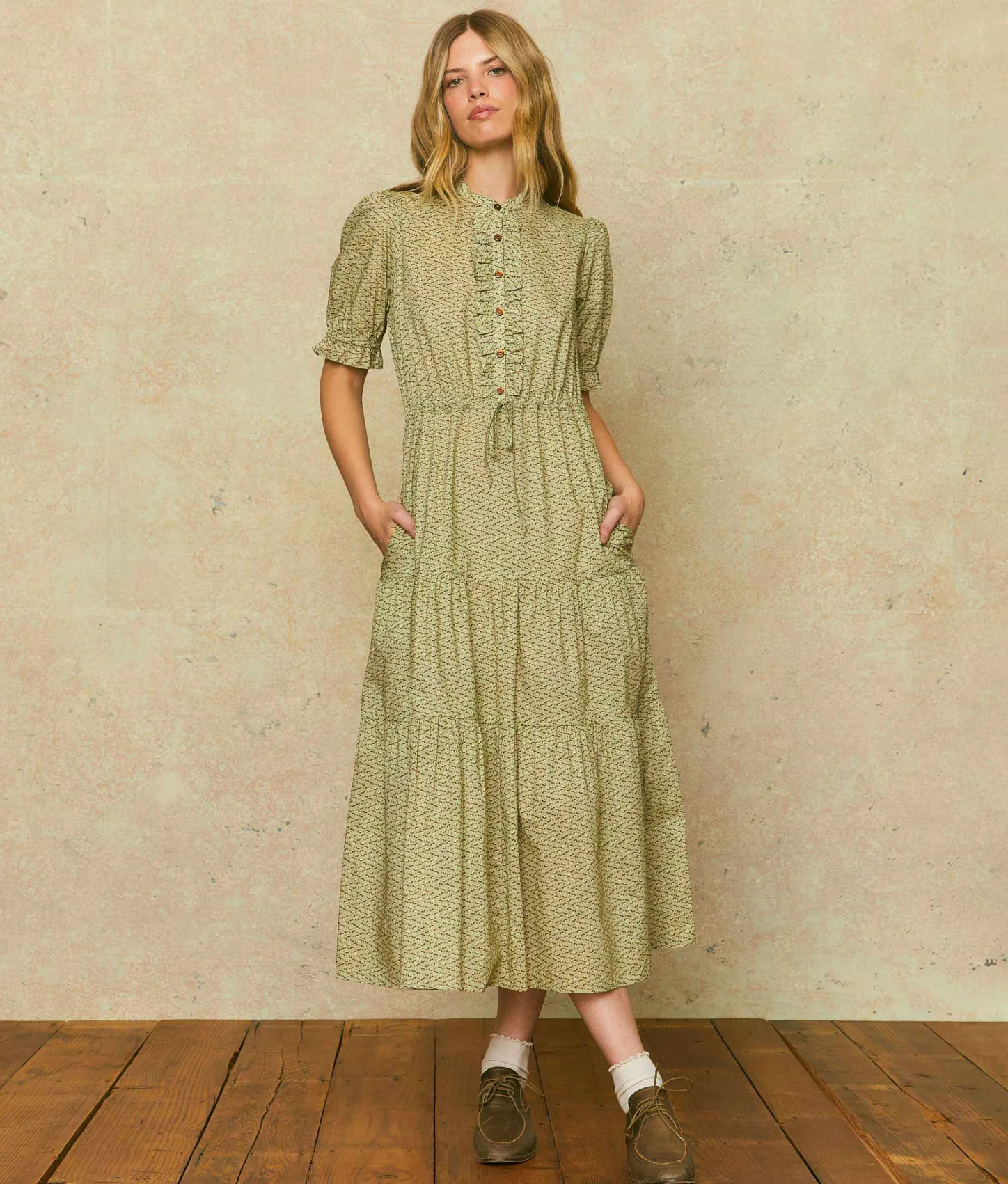 Dresses^Christy Dawn The Elle Dress Geo Ditsy Sage