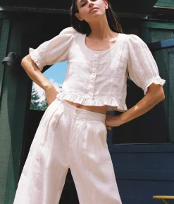 Dresses^Christy Dawn The Ellen Top Pearl Linen