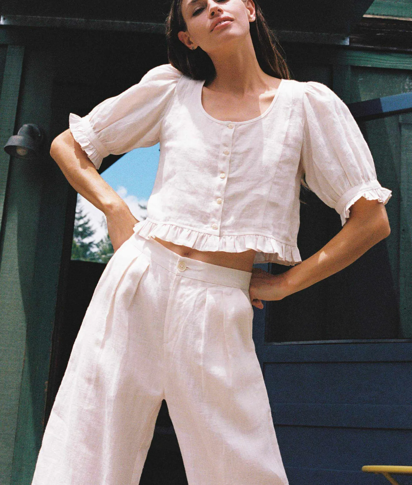 Dresses^Christy Dawn The Ellen Top Pearl Linen