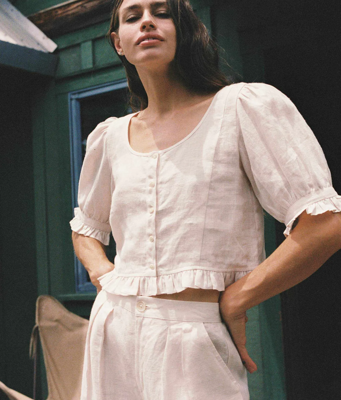 Dresses^Christy Dawn The Ellen Top Pearl Linen