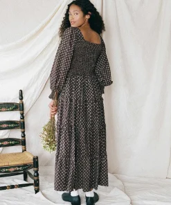 Dresses^Christy Dawn The Emerson Dress Noir Petunia Dot (Block Printed)