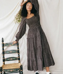 Dresses^Christy Dawn The Emerson Dress Noir Petunia Dot (Block Printed)