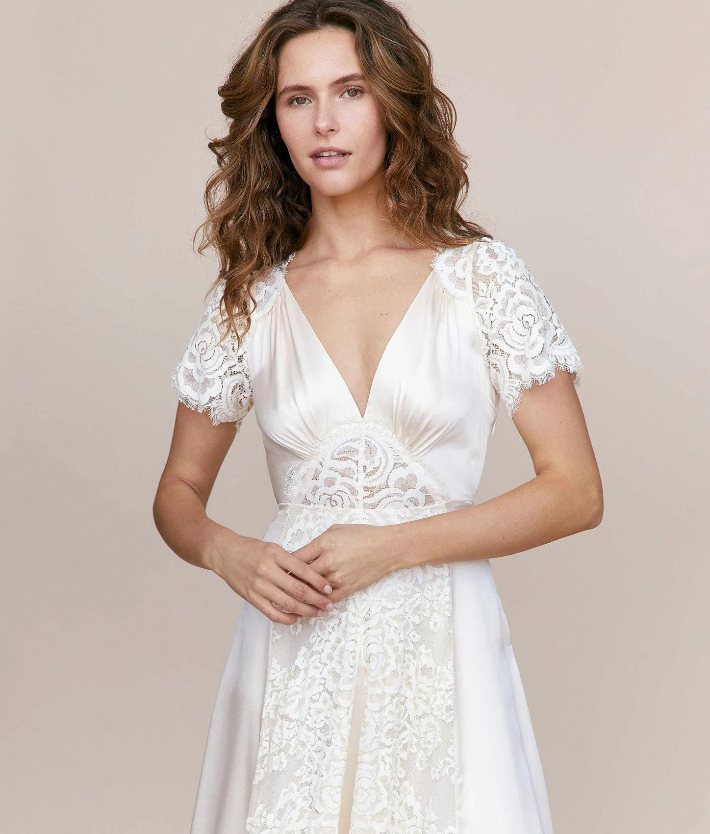 Bridal^Christy Dawn The Fitzgerald Dress Pearl Silk