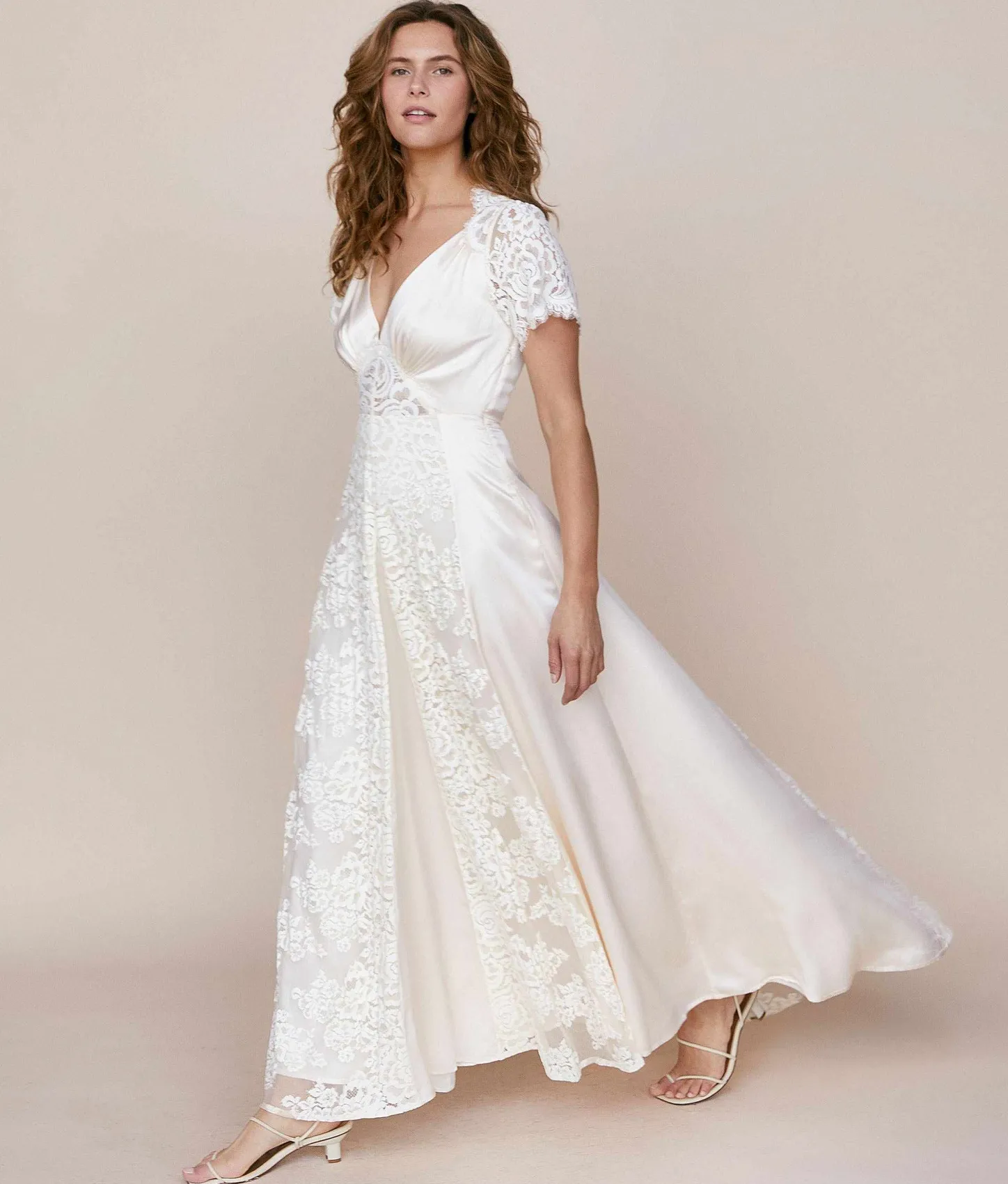 Bridal^Christy Dawn The Fitzgerald Dress Pearl Silk