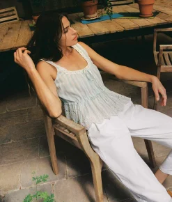 Dresses^Christy Dawn The Fynne Top Aqua Stripe