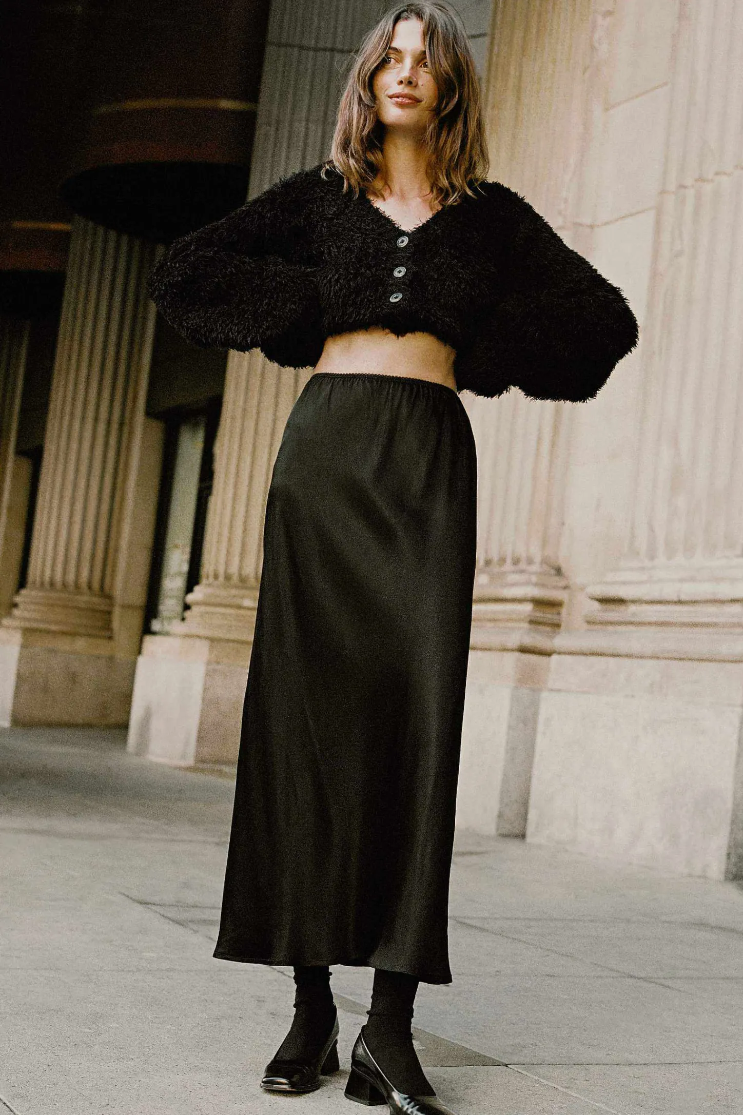 Bottoms^Christy Dawn The Helen Bias Skirt Night Satin