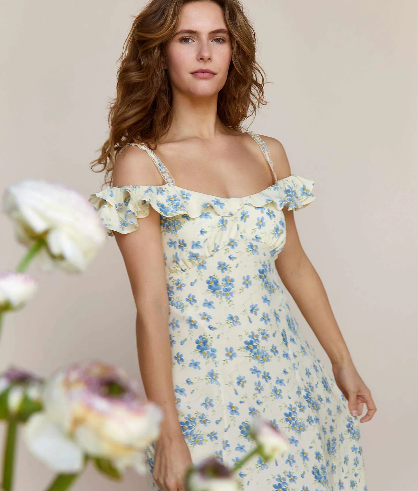 Dresses^Christy Dawn The Helina Dress Lilies In Bloom Silk