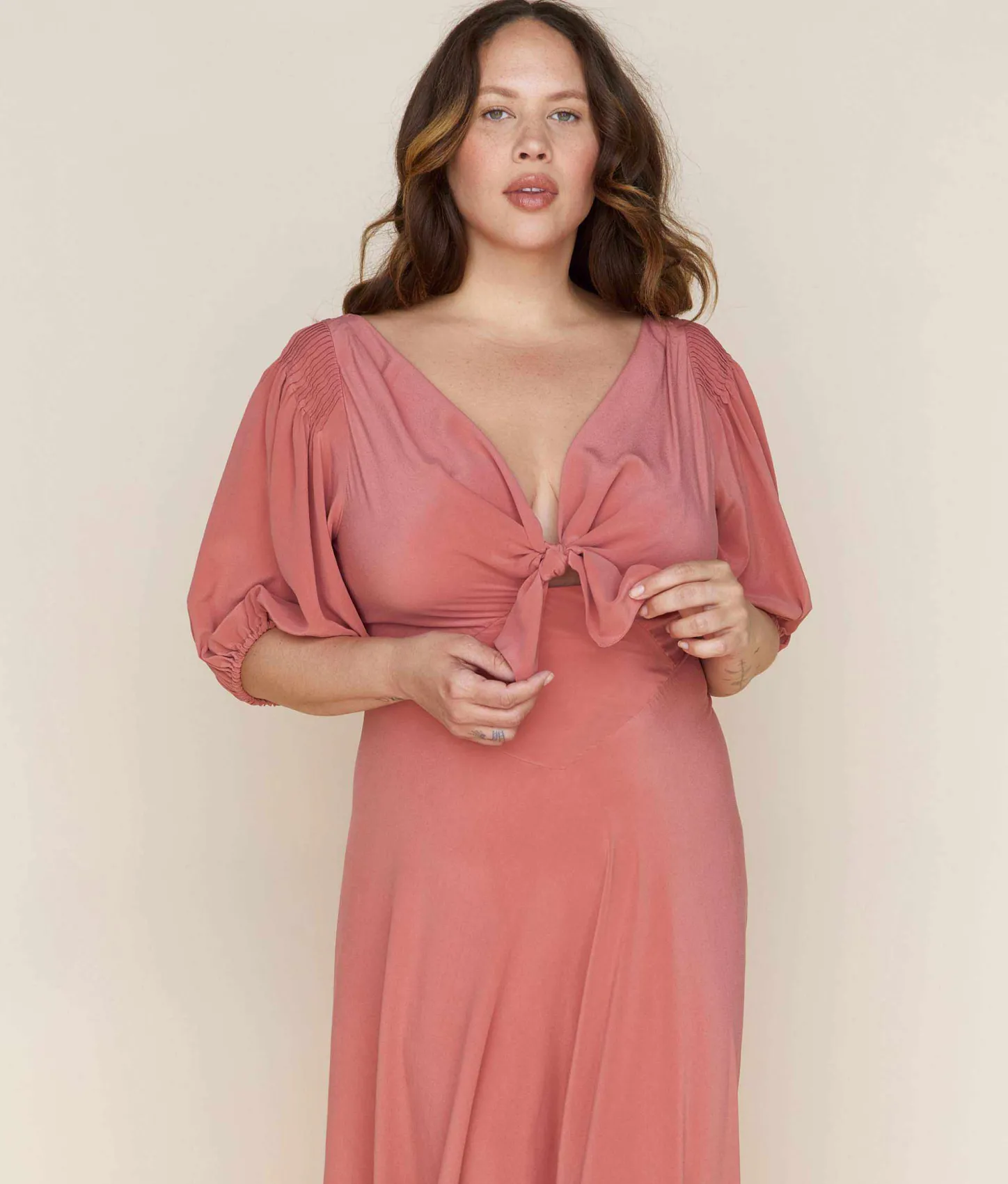 Dresses^Christy Dawn The Honey Dress Dusty Rose Silk