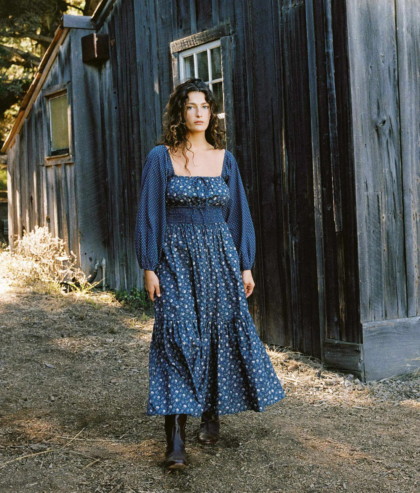 Dresses^Christy Dawn The Jennica Dress Oat Straw Blue