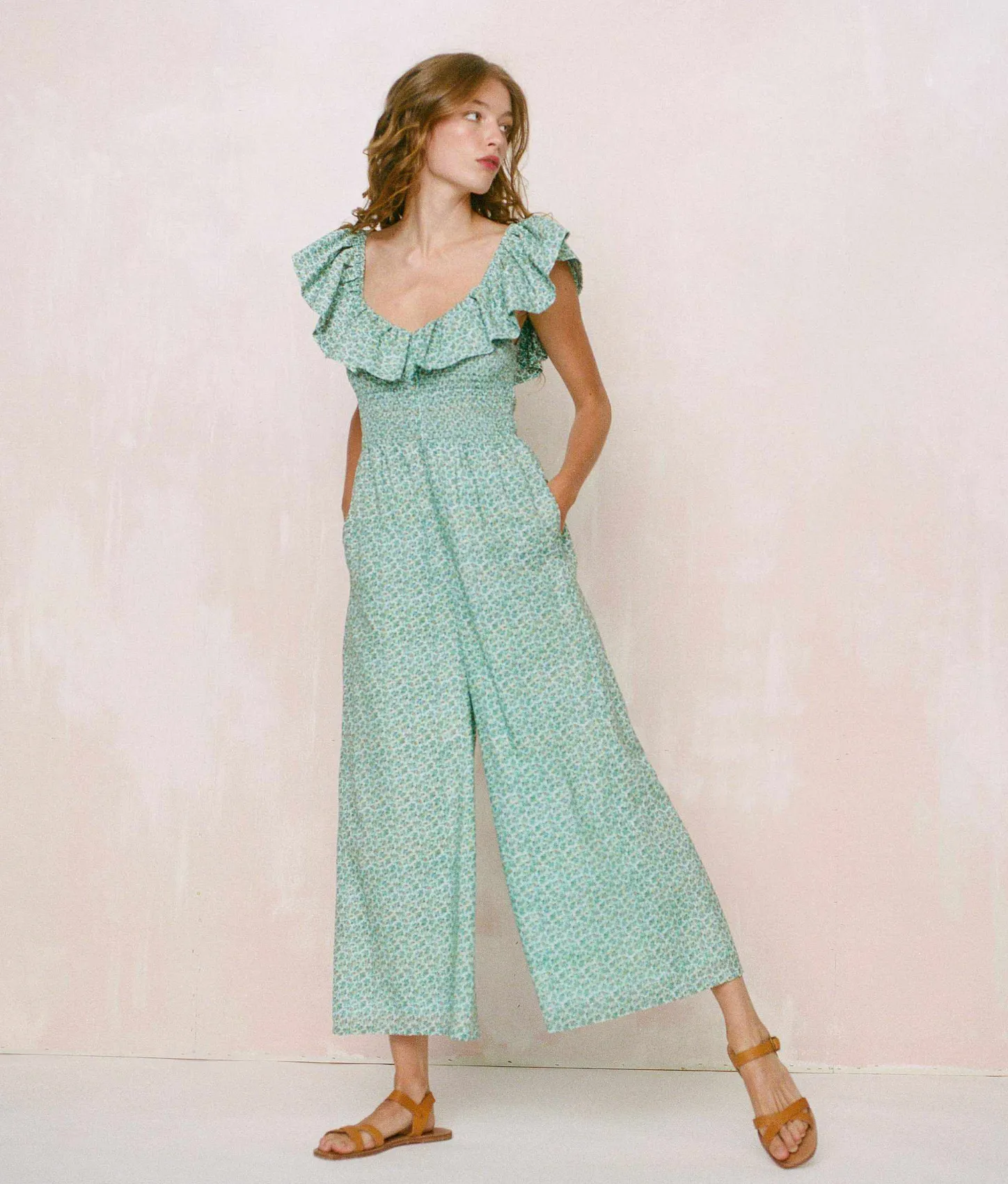 Dresses^Christy Dawn The Kali Jumpsuit Berry Ditsy Teal