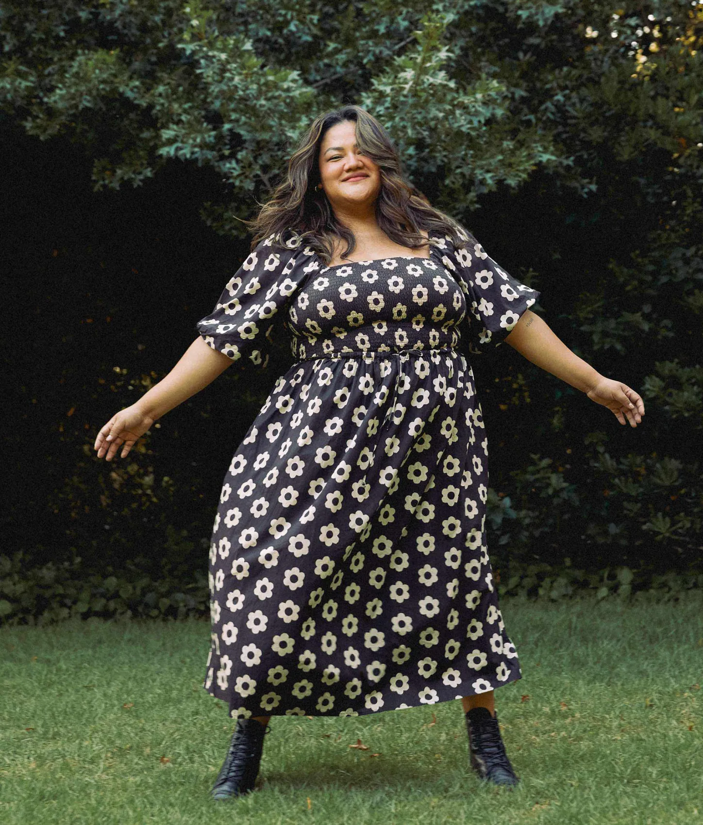 Extended Sizing^Christy Dawn The Katrina Dress Extended Noir Daisy