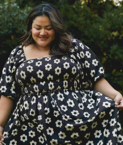 Extended Sizing^Christy Dawn The Katrina Dress Extended Noir Daisy