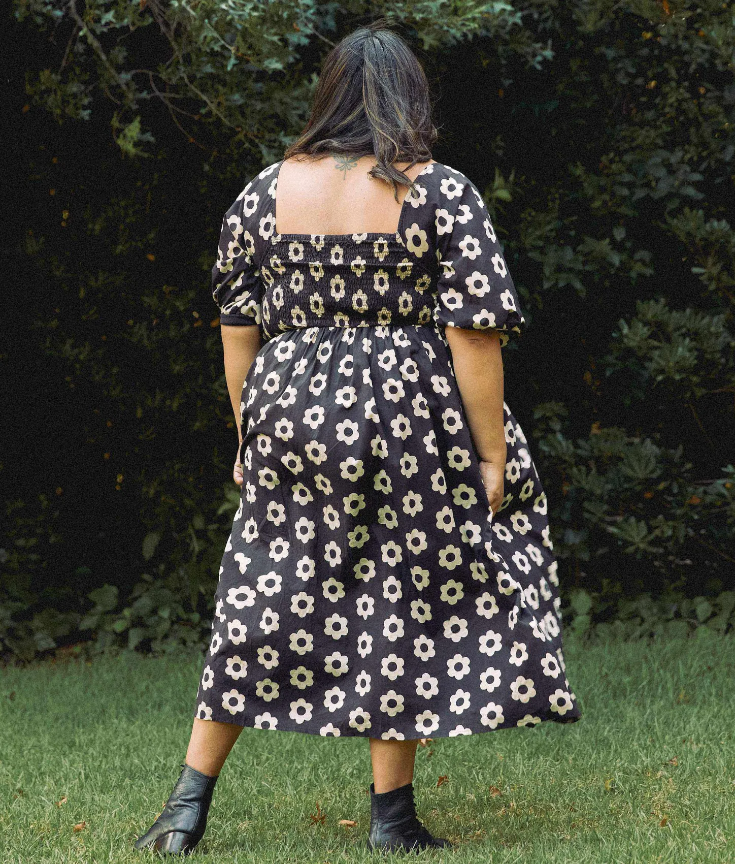 Extended Sizing^Christy Dawn The Katrina Dress Extended Noir Daisy
