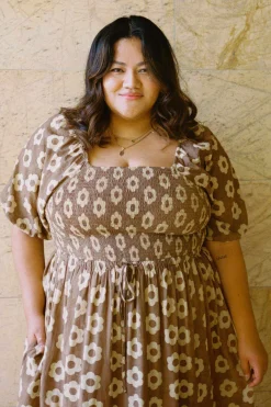 Extended Sizing^Christy Dawn The Katrina Dress Extended Mocha Daisy