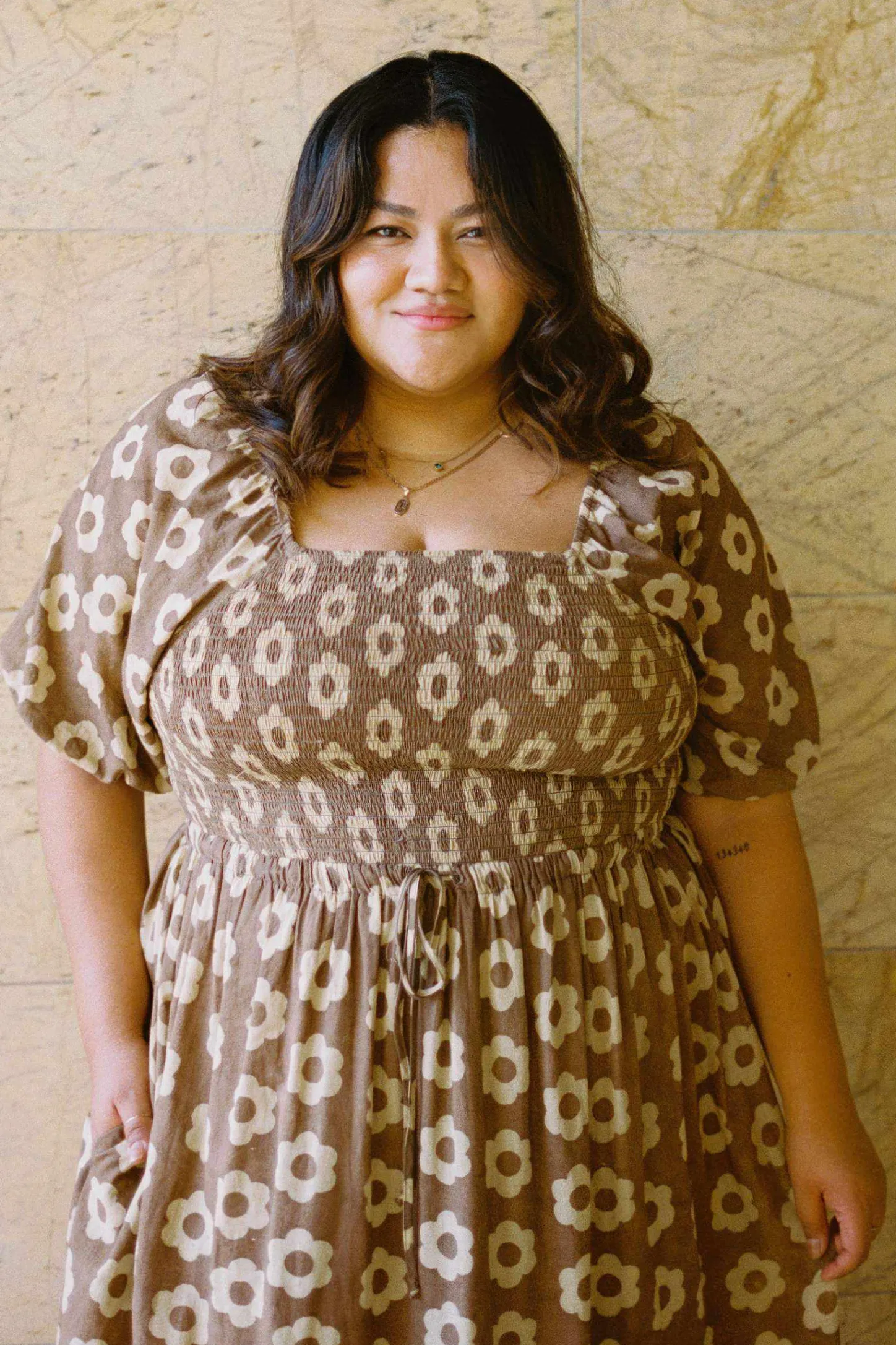 Extended Sizing^Christy Dawn The Katrina Dress Extended Mocha Daisy