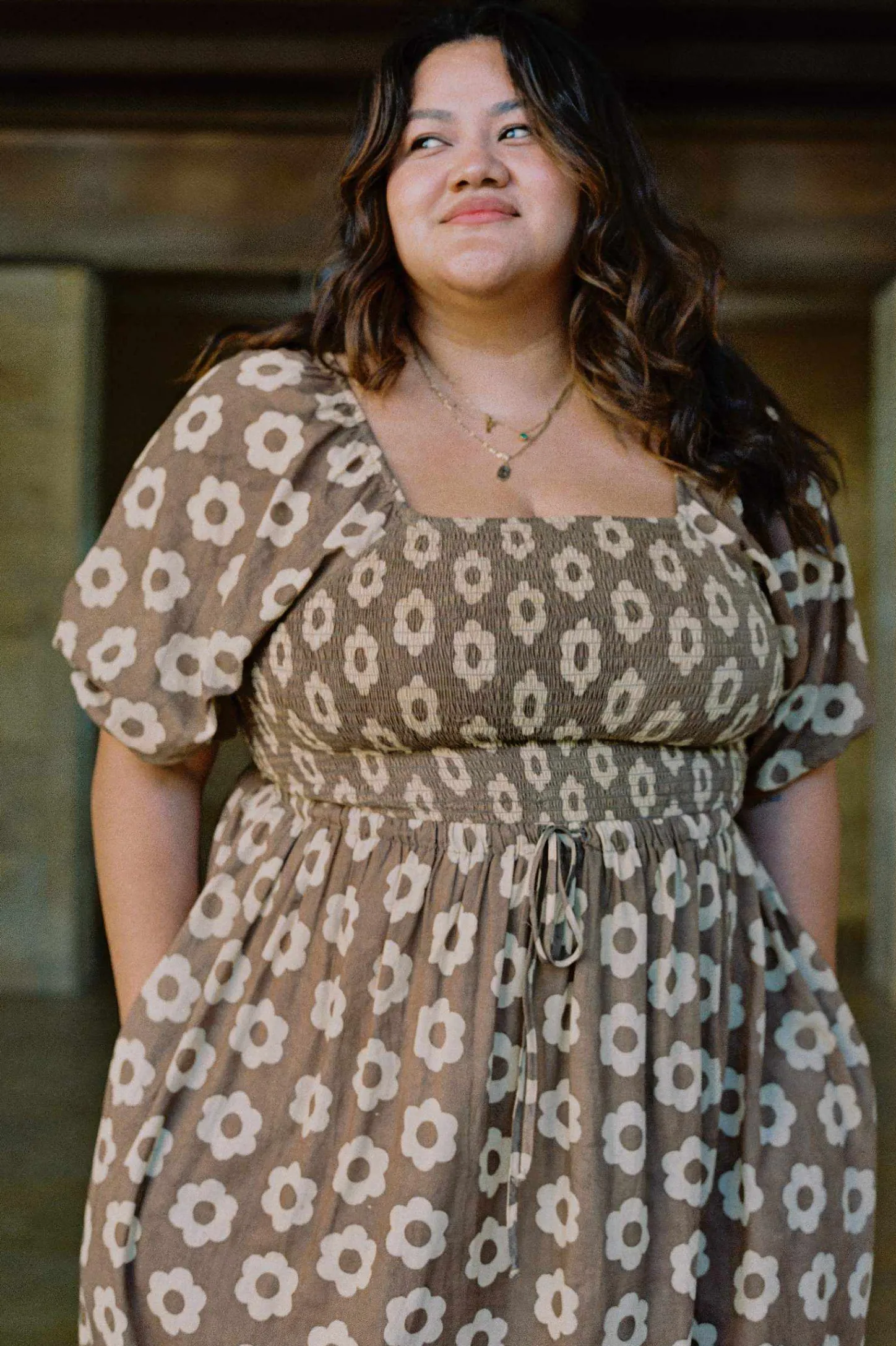 Extended Sizing^Christy Dawn The Katrina Dress Extended Mocha Daisy