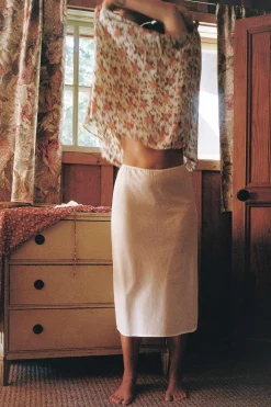 Dresses^Christy Dawn The Livia Skirt Slip Ivory
