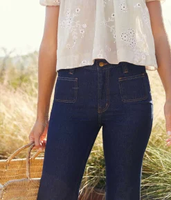 Bottoms^Christy Dawn The Lula Jean Dark Wash Denim