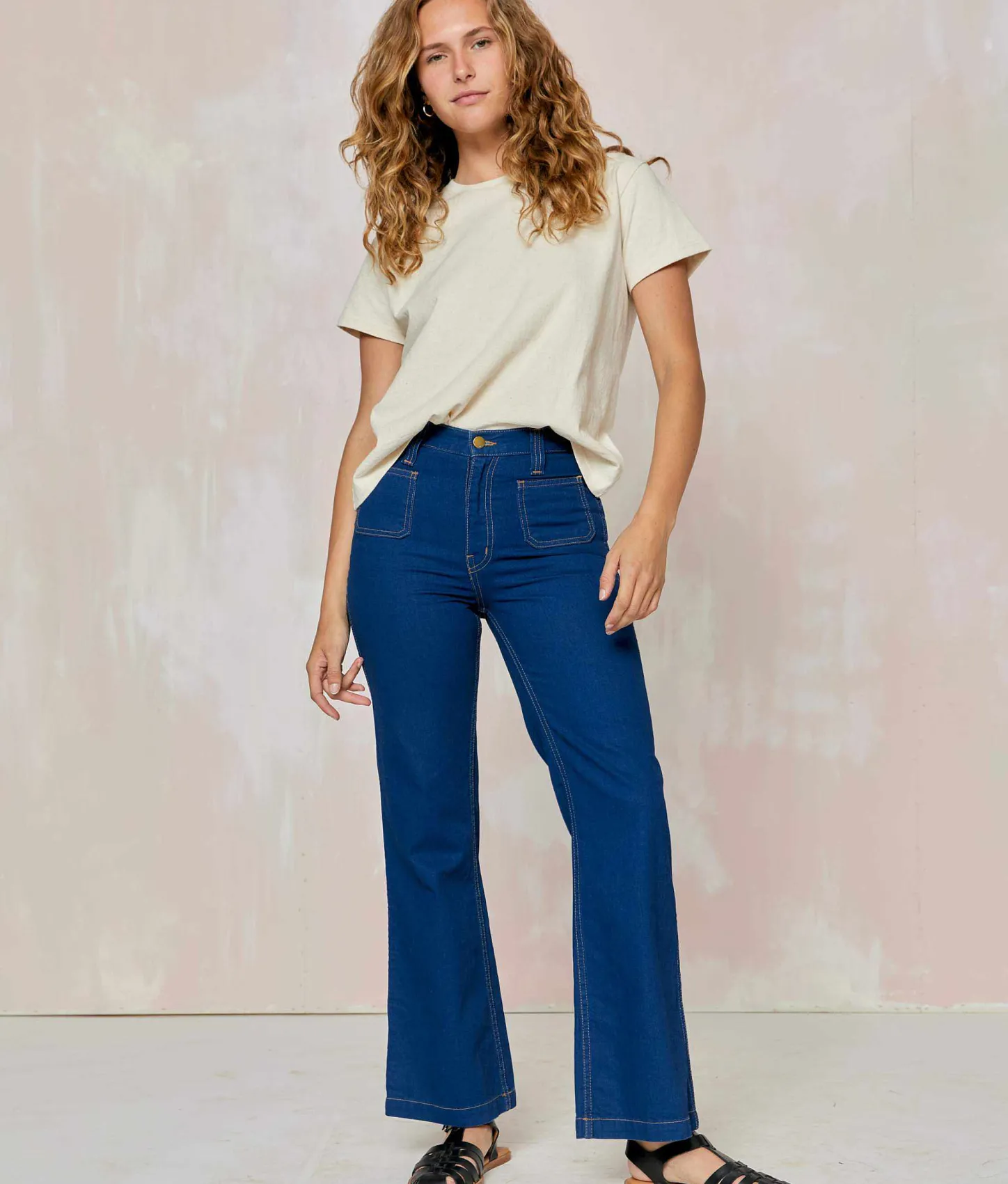 Bottoms^Christy Dawn The Lula Jean Cobalt Blue Denim