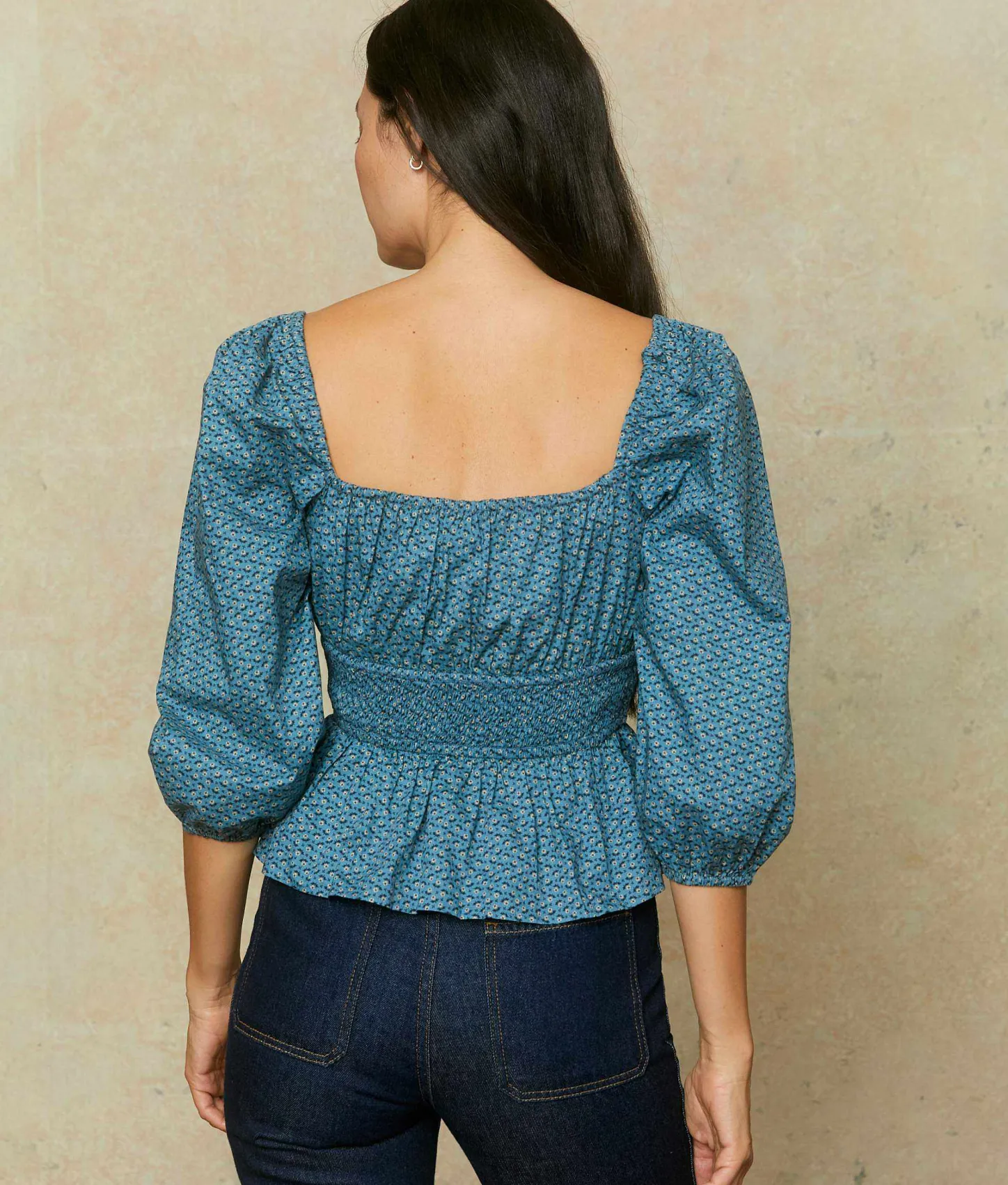 Dresses^Christy Dawn The Mackenzie Blouse Geo Ditsy Azul