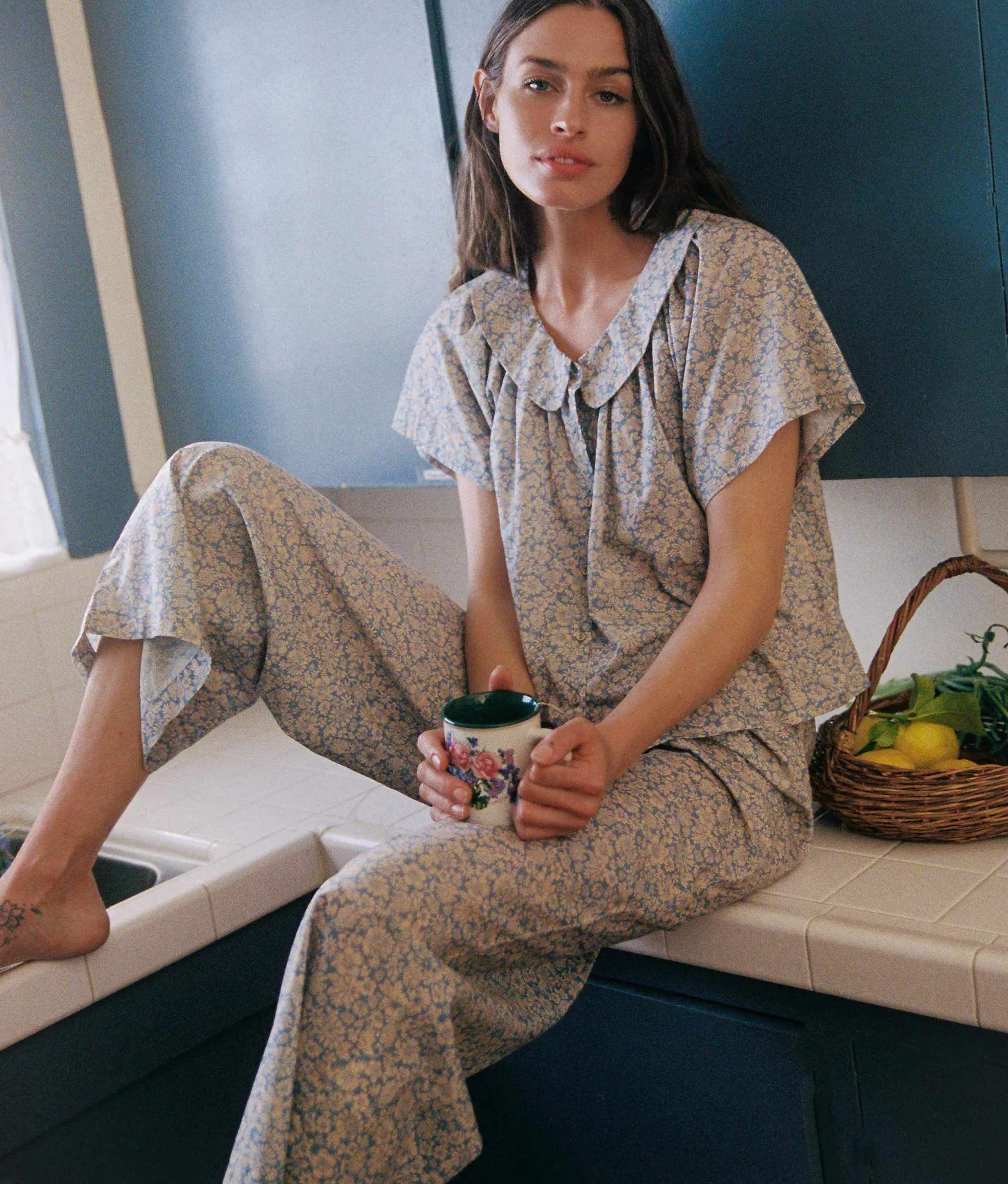 Dresses^Christy Dawn The Ojai Pj Set Daisy Blue