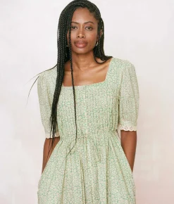 Dresses^Christy Dawn The Rain Dress Green Climbing Daisy