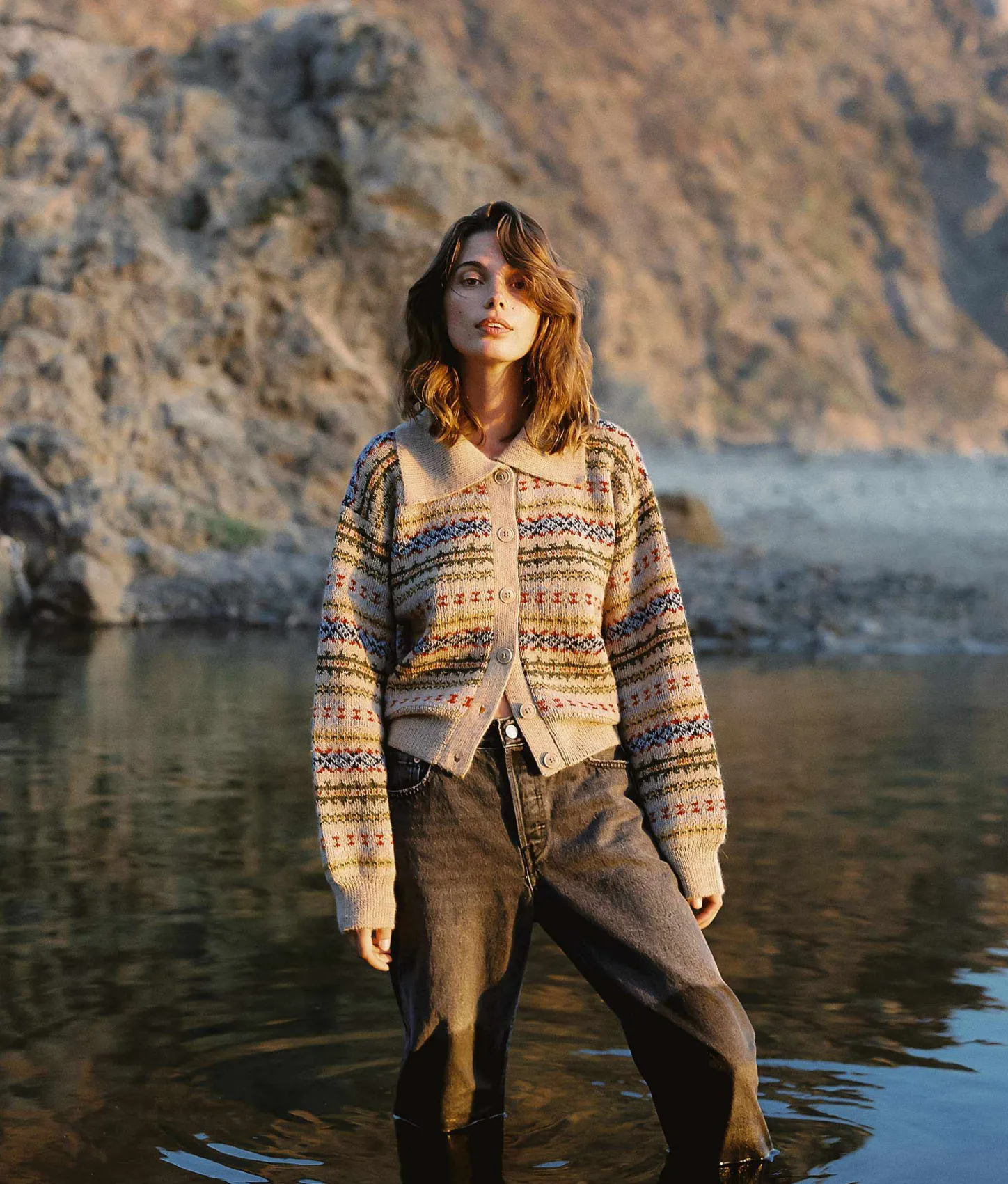 Dresses^Christy Dawn The Richard Cardigan Fair Isle Oak