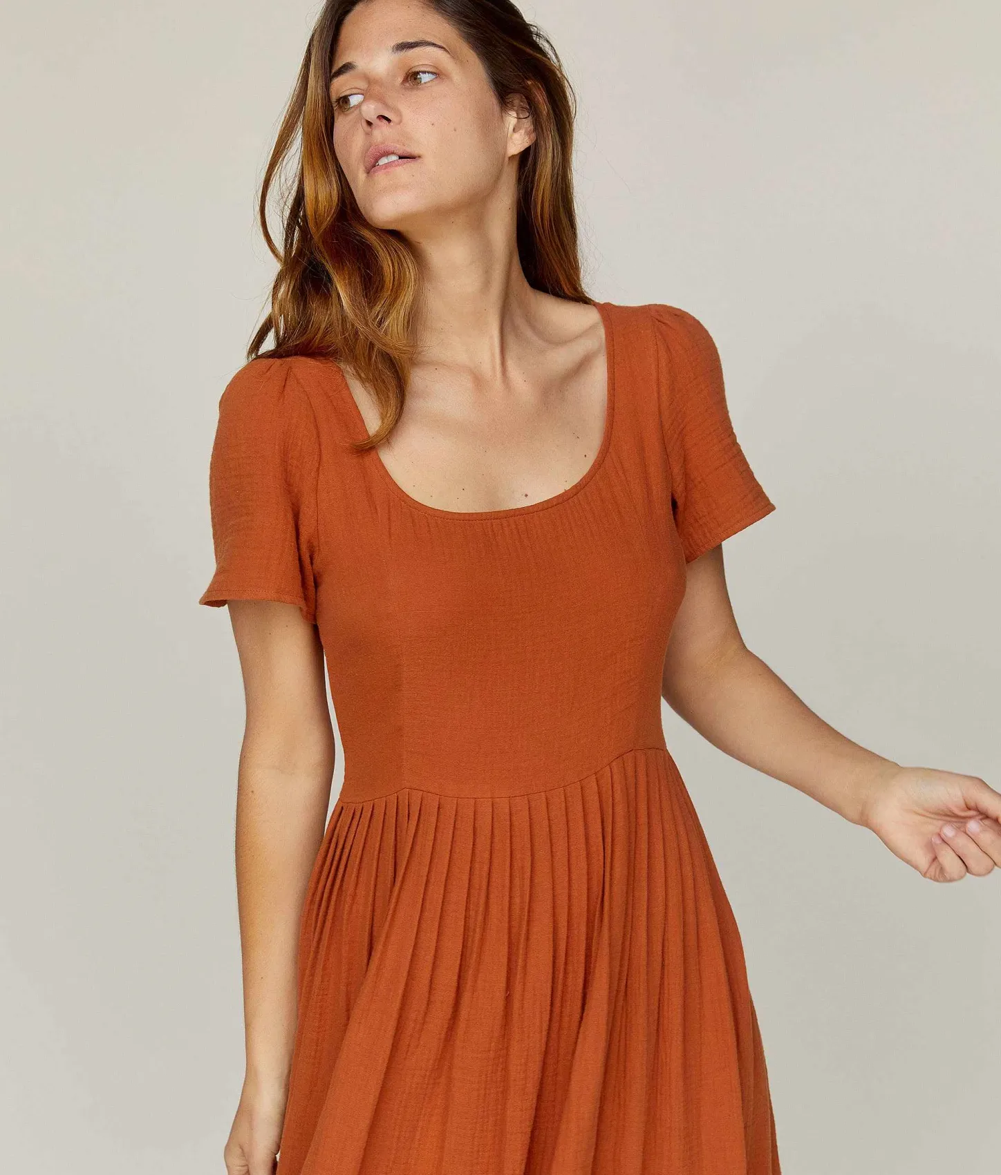 Dresses^Christy Dawn The Scarlet Dress Rust Gauze